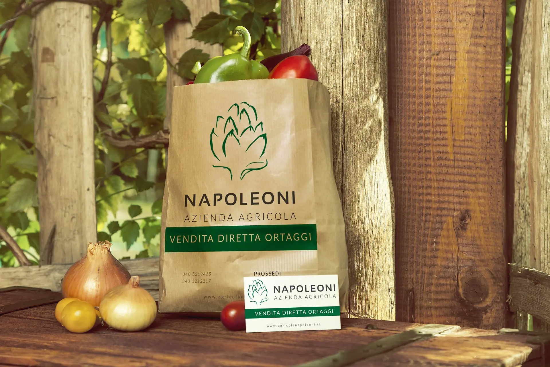 Logo packaging e sito web Azienda Agricola Napoleoni ortaggi km0 - MDP Agenzia Web Latina