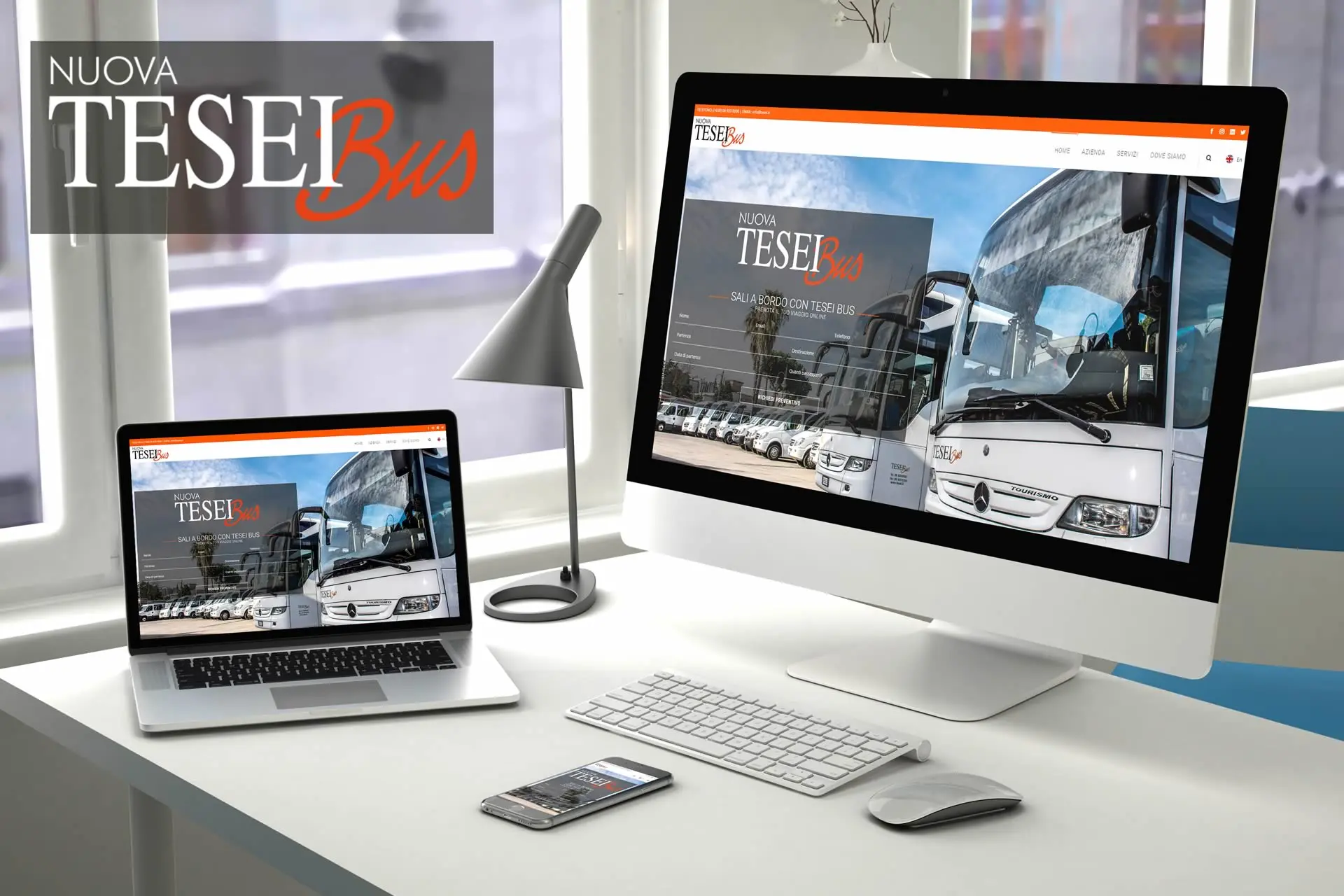 Sito web Tesei Bus trasporti e turismo - MDP Agenzia Web Latina