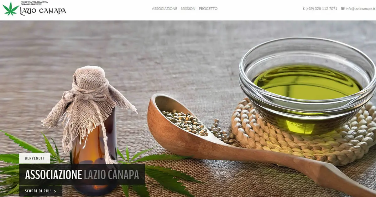 Sito web Lazio Canapa associazione coltivazione canapa - MDP Agenzia Web Latina